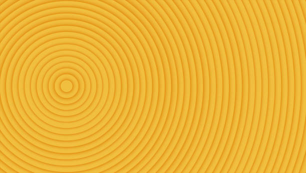 istock Radial geometric shapes. Monochrome orange color. Minimalistic design. Vector background. 1351959121