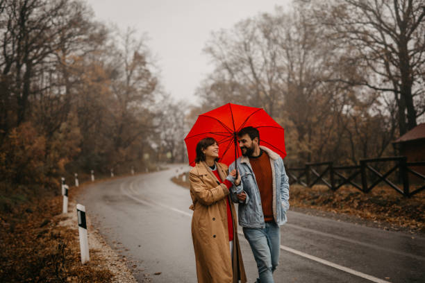 istock Long walk and talk on a rainy day 1351963108