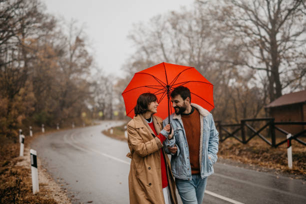istock Long walk and talk on a rainy day 1351963723
