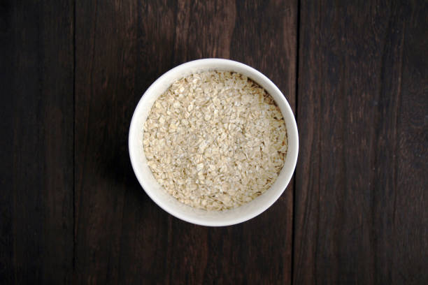 istock Oatmeal on a wooden table 1351965104