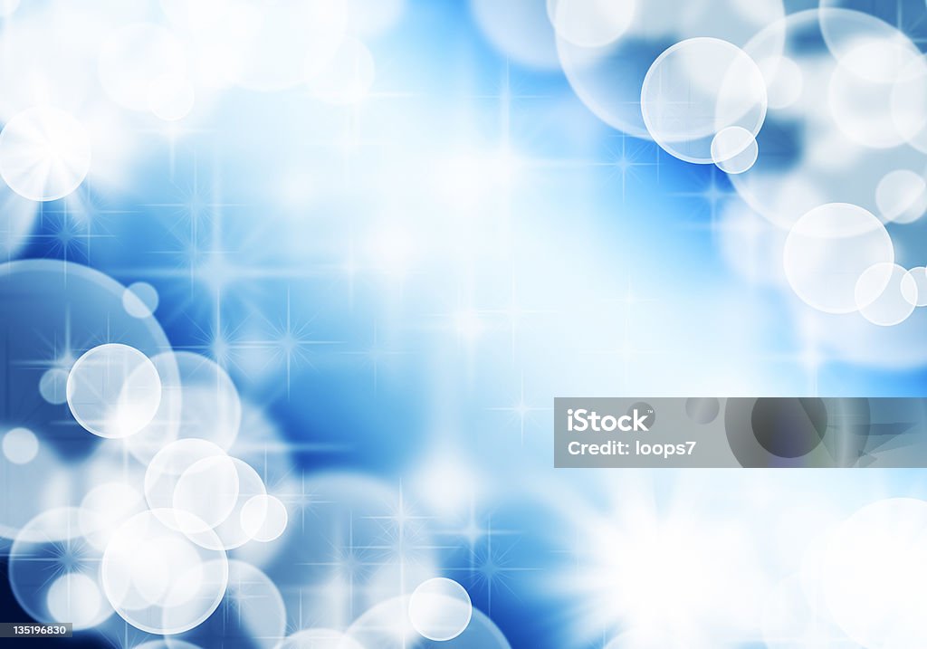 white lights blue background with white lights Abstract Stock Photo