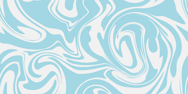 illustrazioni stock, clip art, cartoni animati e icone di tendenza di motivo acrilico acrilico blu senza cuciture, texture ad acqua, sfondo in marmo acquerello. - liquid water rippled abstract