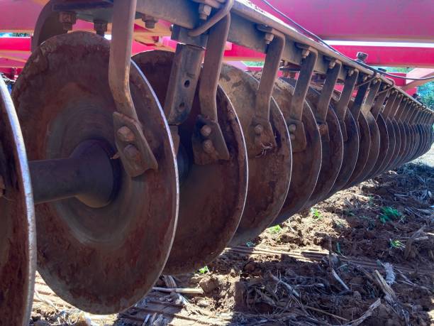 istock Disks of a disc harrow 1351975296