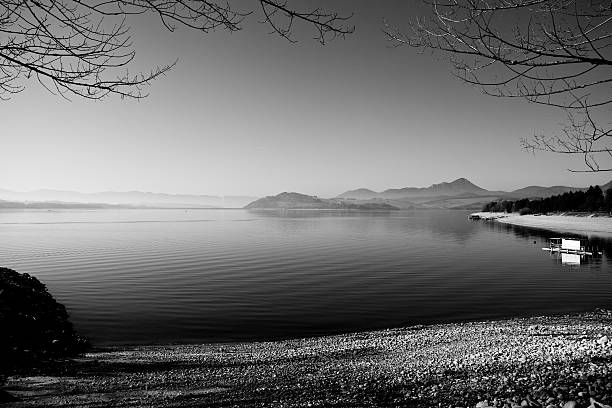 istock Lake in black and white 135197592
