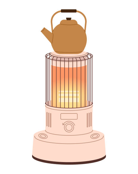 ilustrações de stock, clip art, desenhos animados e ícones de kerosene heater. - kerosene