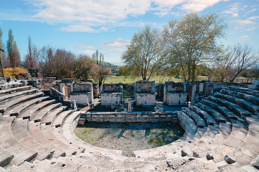 Theatre of Perge Ancient City in Antalya City, Turkiye