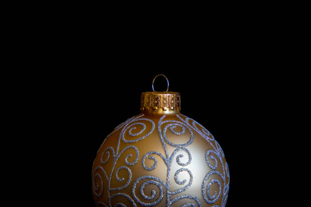 istock Luxury gold Christmas ornament with copy space at top 1351978905