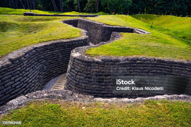 First World War Preserved Trenches Canadian National Vimy Memorial Stock Photo - Download Image Now