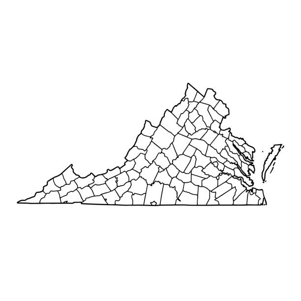 Outline Map Of Virginia White Background Stock Illustration Download Outline Map Of Virginia White Background 