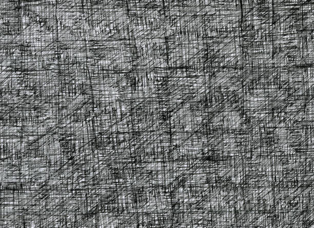 black liner pencil doodles texture on white