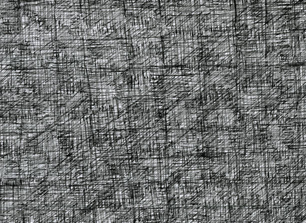 black liner pencil doodles texture on white stock photo