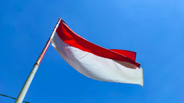istock Indonesian flag - stock photo 1351987159