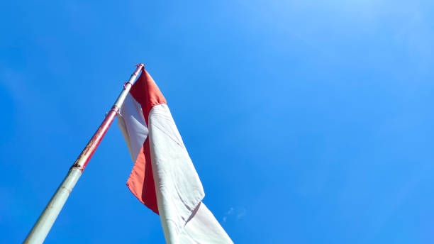 istock Indonesian flag - stock photo 1351987619