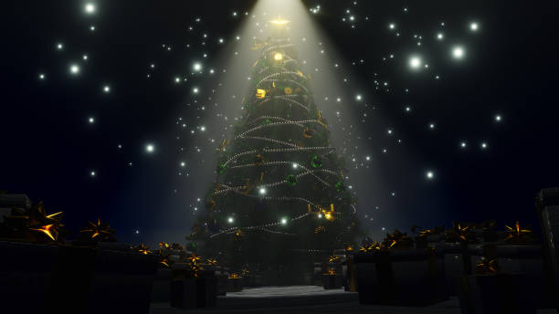 Christmas Festival 3D illustration Background for advertising and wallpaper in festival  and celebrate scene. 3D rendering in decorative concept. levittown pennsylvania stock pictures, royalty-free photos & images