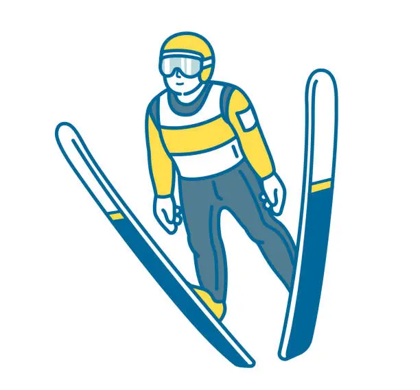 Vector illustration of Ski jump