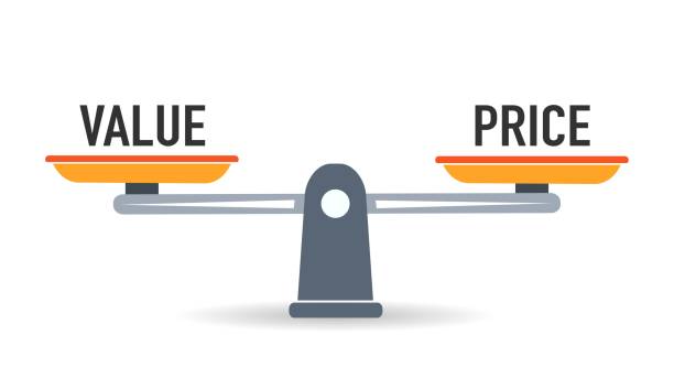 istock Balance scale weight for price and value. illustration 1351993319