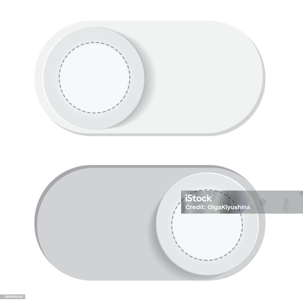 Toggle Vector Switch Slider Button On Off Mobile Phone Ui Interface ...