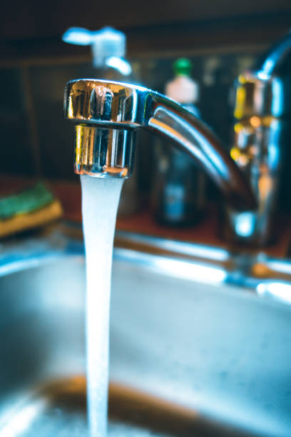 istock Water tap, faucet, closeup view 1351996752