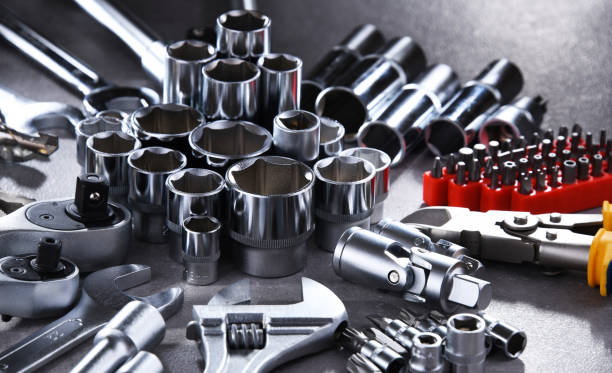istock Composition with a variety of metal tools 1351998041