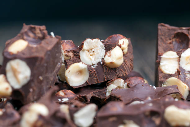 istock bitter chocolate with hazelnuts, homemade 1352001533