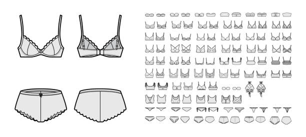 Woman Underwear Panties Types Vector Images (over 330)