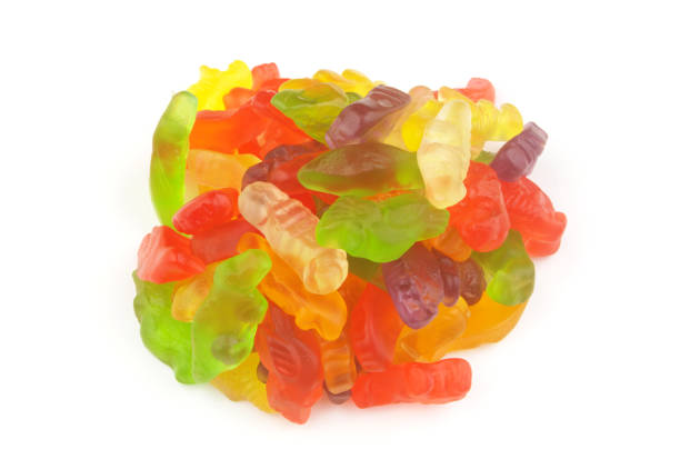 istock Different gummy candies isolated on white background 1352003000