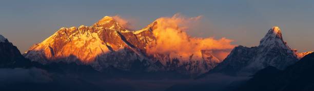 istock mount Everest, Lhotse and Ama Dablam Evening sunset 1352006132