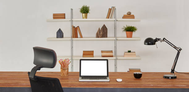istock home modern home office and decorative living room style. 1352007817