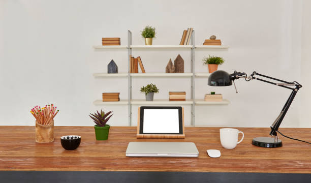 istock home modern home office and decorative living room style. 1352007996