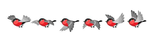 鳥の動きアニメーション - looping animation点のイラスト素材／クリップアート素材／マンガ素材／アイコン素材