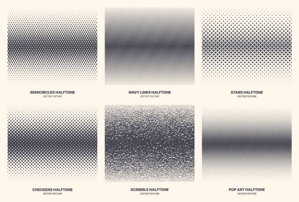 różne odmiany nowoczesne wzory półkolośne wektorowe geometryczne izolowane tekstury zestaw - tylda stock illustrations