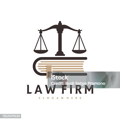 istock Justice Book logo vector template, Creative Law Firm logo design concepts 1352029530