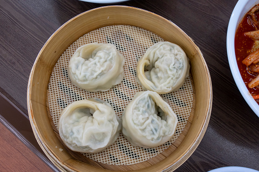 Steamed Mandu Dumpling, Traditional Korean Dim Sum