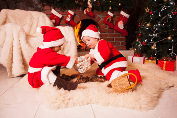 istock Group Of People Sitting On Christmas Tree 1352041311
