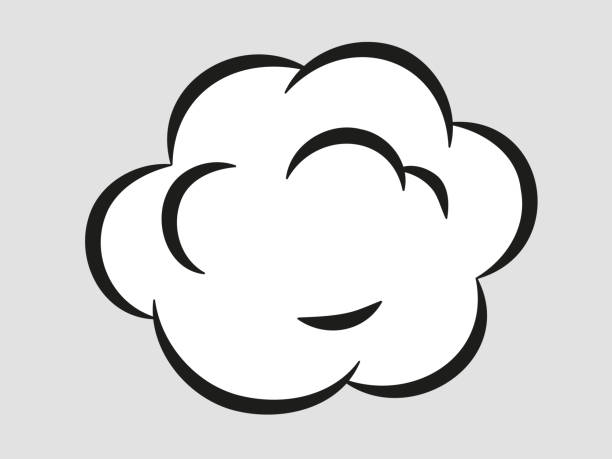 ilustraciones, imágenes clip art, dibujos animados e iconos de stock de elemento de velocidad de estilo cómico. nube de humo de mal olor aislada sobre fondo blanco. - peer to peer illustrations
