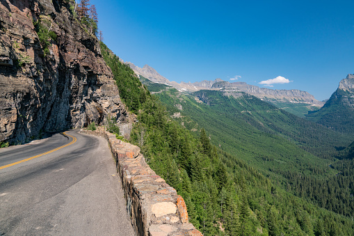 The Going to the Sun Road in Glacier National Park, Montana