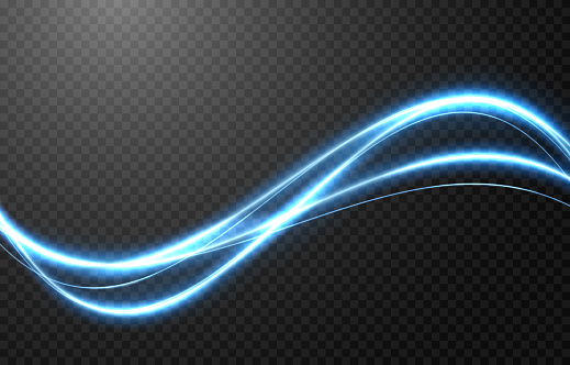 Vector Glowing Light Lines Electric Light Light Effect Stock ...