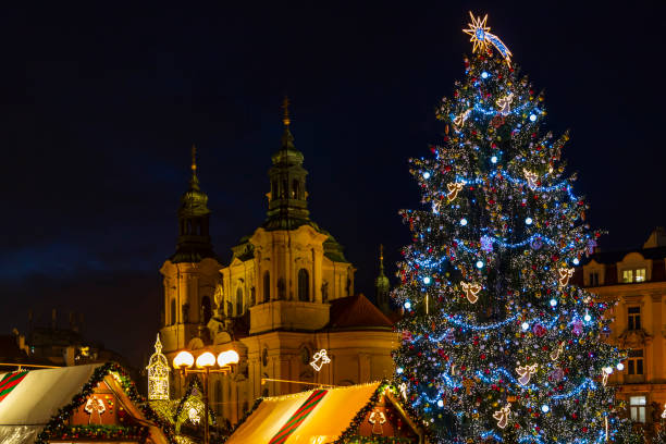 istock Christmas tree on Old Town Square in Prague, Czech Republic 1352047304