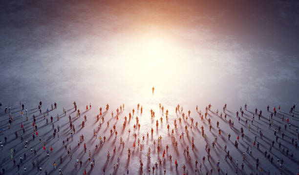 istock Crowd of people, diverse community 1352048899
