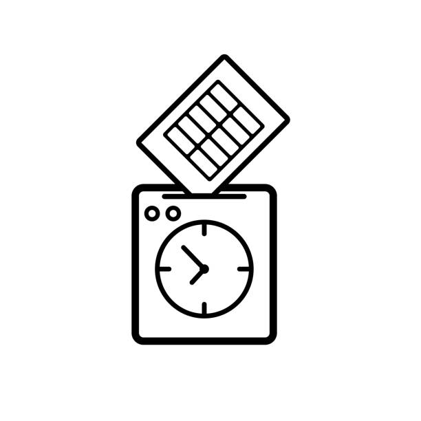 Punch clock icon Punch clock icon. Clipart image isolated on white background punch clock stock illustrations