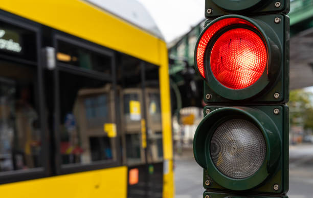 istock Close-Up Of Traffic Light Against Blurred Background 1352053421