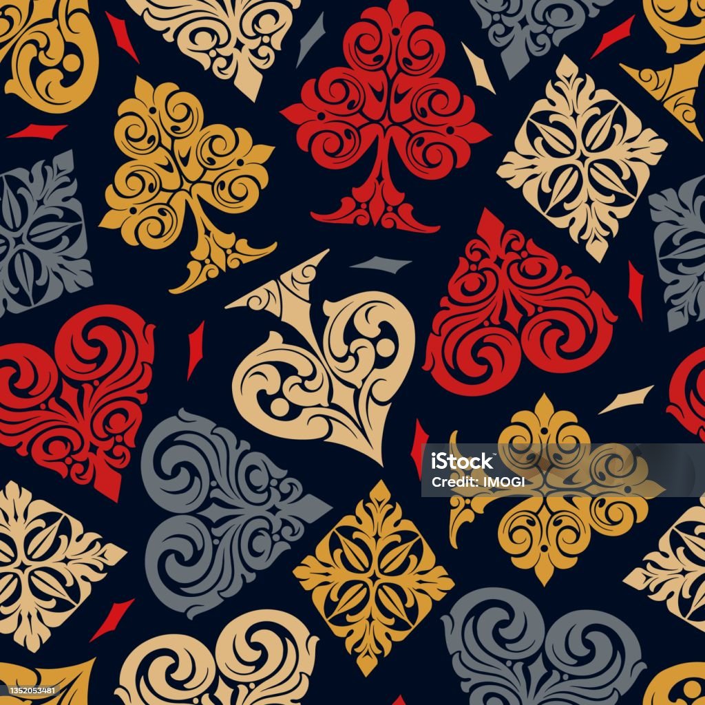 Gamble Pattern Gambling Vintage Seamless Pattern Stock Illustration - Download Image ...