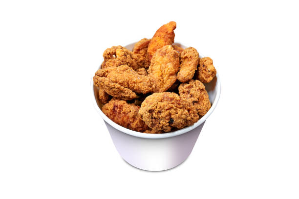istock Delivery bucket box with Fried Chicken. 1352056891