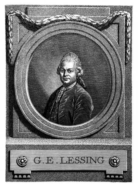 Gotthold Ephraim Lessing Illustration of a Gotthold Ephraim Lessing gotthold ephraim lessing stock illustrations