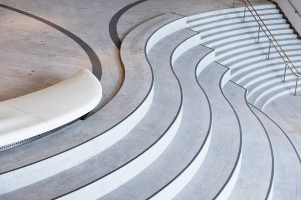 istock Stairway of modern architecture. Building abstract background 1352058202
