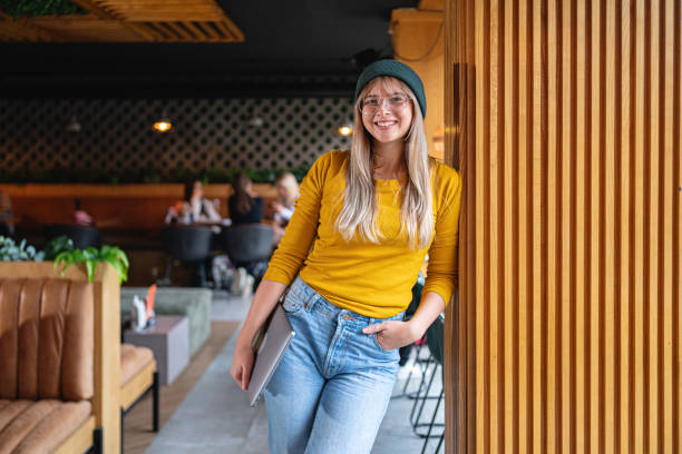 Urban and modern young Caucasian woman