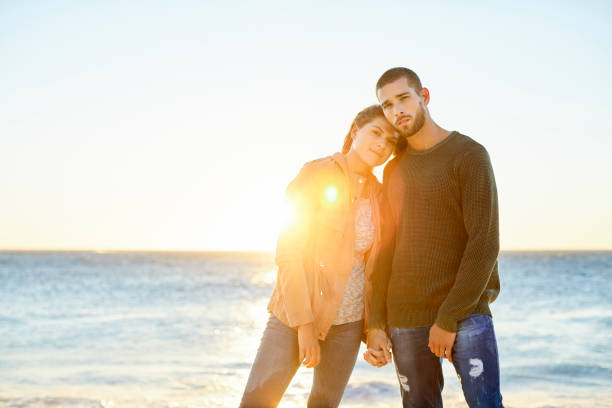 istock Couple at beach during summer vacation 1352067891