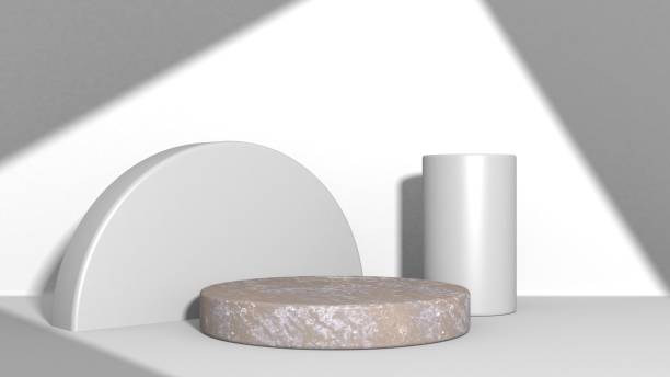 istock Abstract scene podium mockup. Award ceremony concept 1352076370