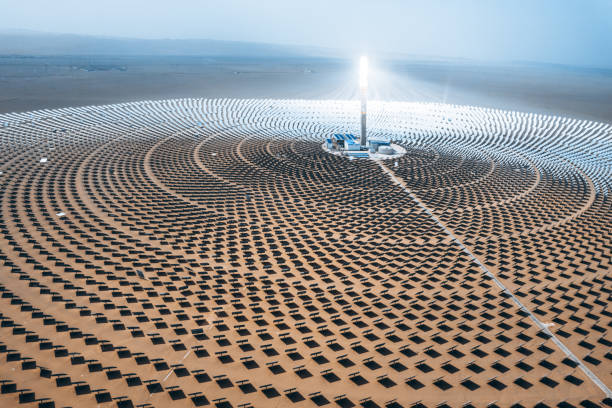 istock Drone Point View of Solar and Thermal Panels 1352083621