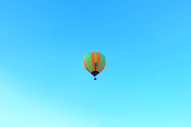 istock Balloon multicolored balloon high in the blue sky 1352083738